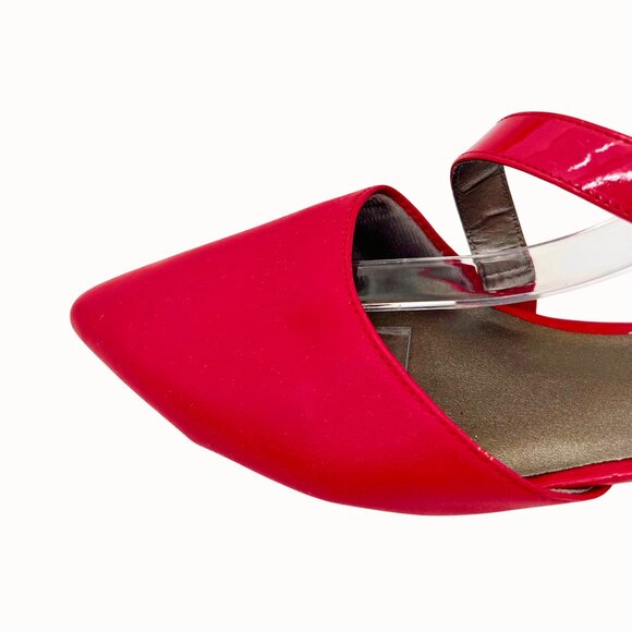 CHERRY RED LIFE STRIDE SIMPLY RED ZALANA FAUX LEATHER/PATENT LEATHER CRISSCROSS - Picture 3 of 13